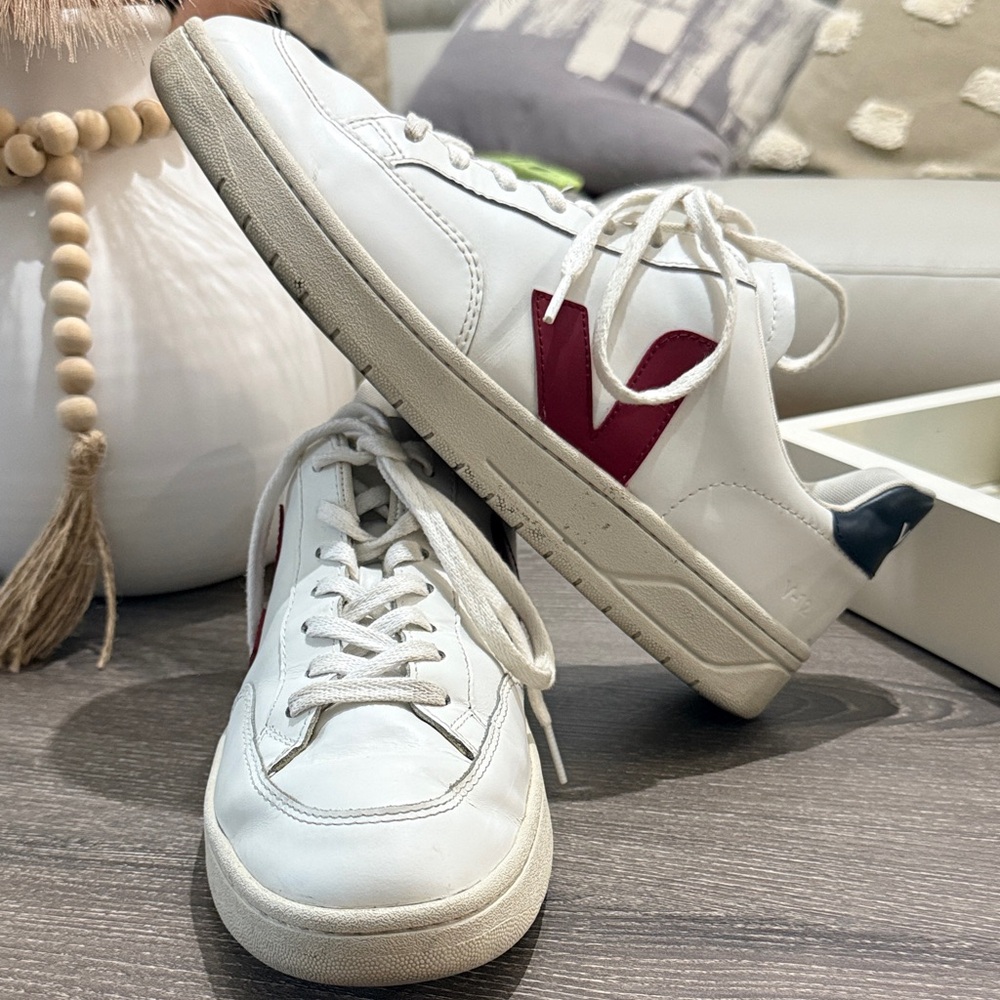 Veja White and Red Men's Sneakers